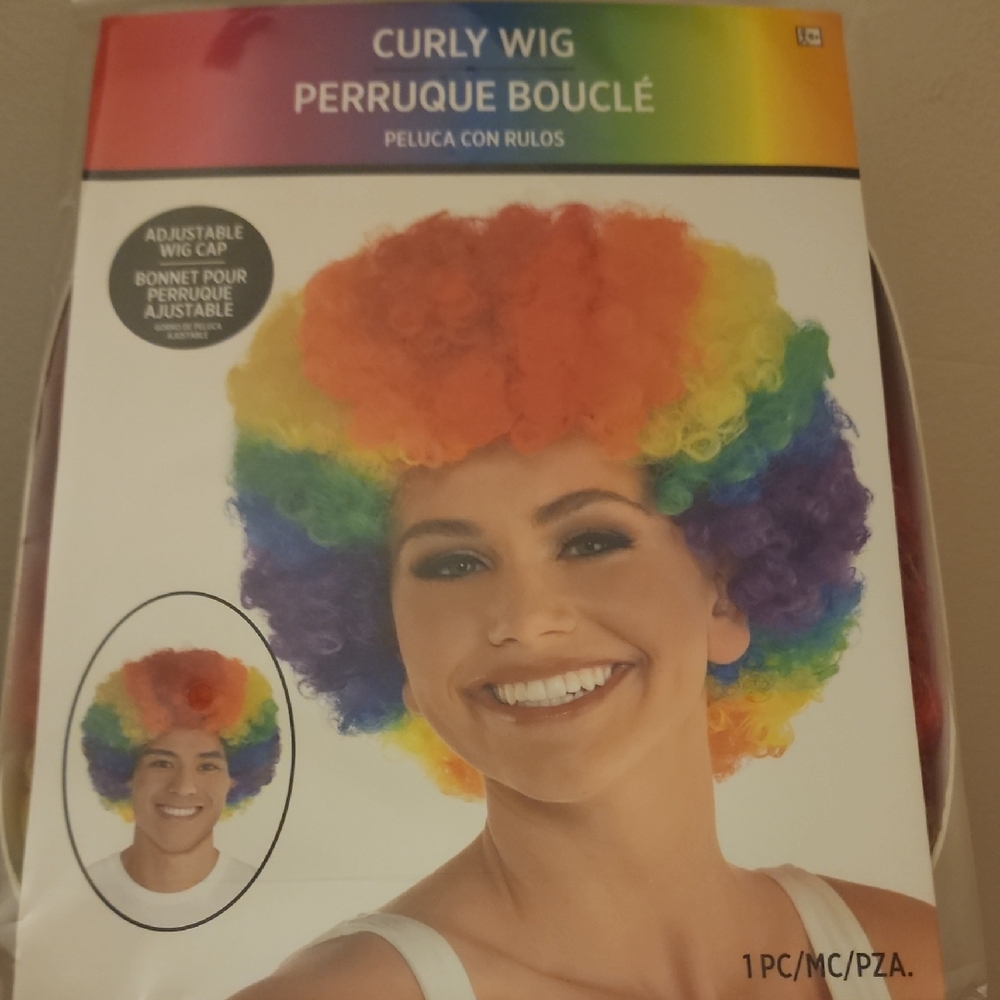 Curly Rainbow Wig